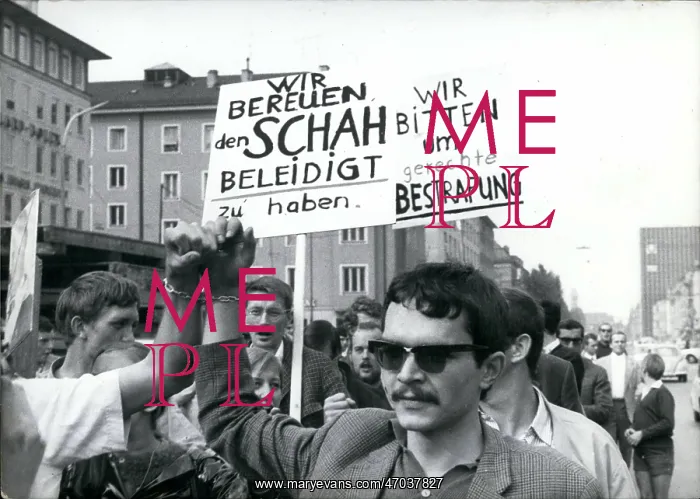 : Left-wing students demonstrating in Munich, Germany : Left-wing students demonstrating in Munich, Germany