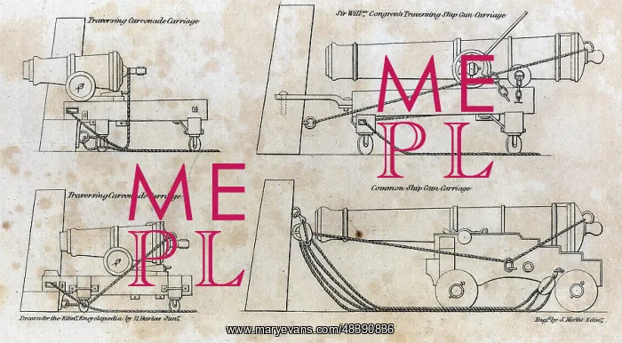 : Left:Traversing Carronade carriage. Carronade : Left:Traversing Carronade carriage. Carronade