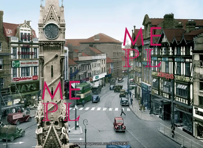  : Leicester, Clock Tower and Belgrave Gate c1955