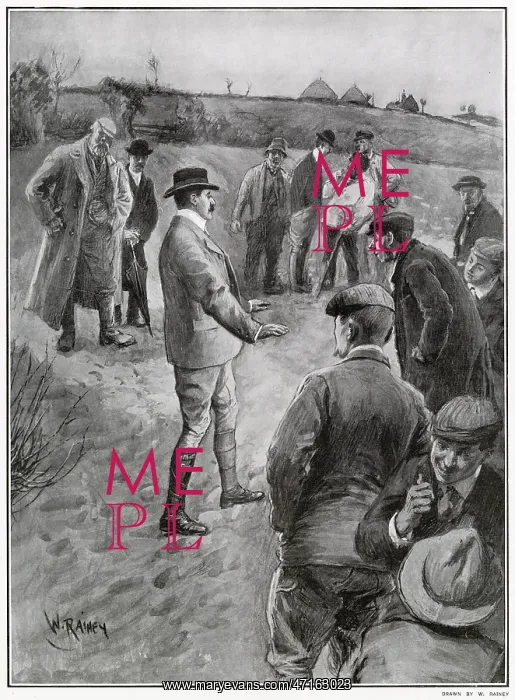 : Leicester Gataker, dowsing for water using his bare hands : Leicester Gataker, dowsing for water using his bare hands