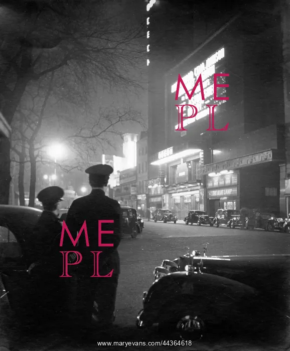 : Leicester Square at night, 1950 : Leicester Square at night, 1950