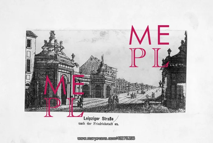 : Leipziger Street in Berlin, around 1780 : Leipziger Street in Berlin, around 1780