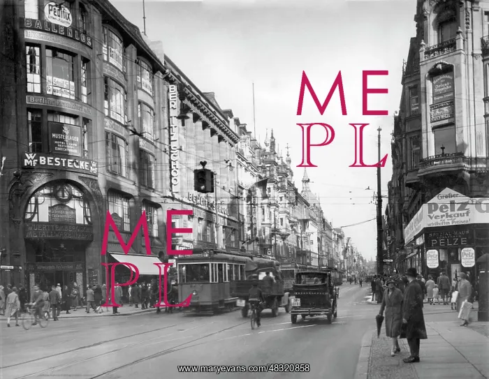 : Leipzigerstrasse in Berlin, approx. 1930 : Leipzigerstrasse in Berlin, approx. 1930