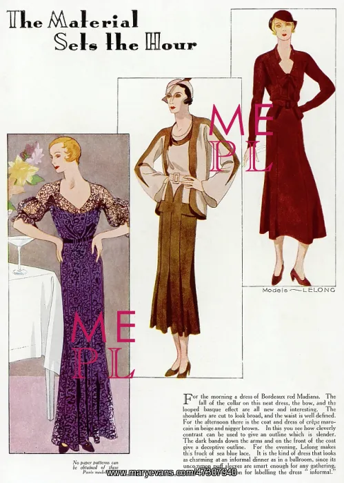 : LELONG FASHIONS 1932 : LELONG FASHIONS 1932