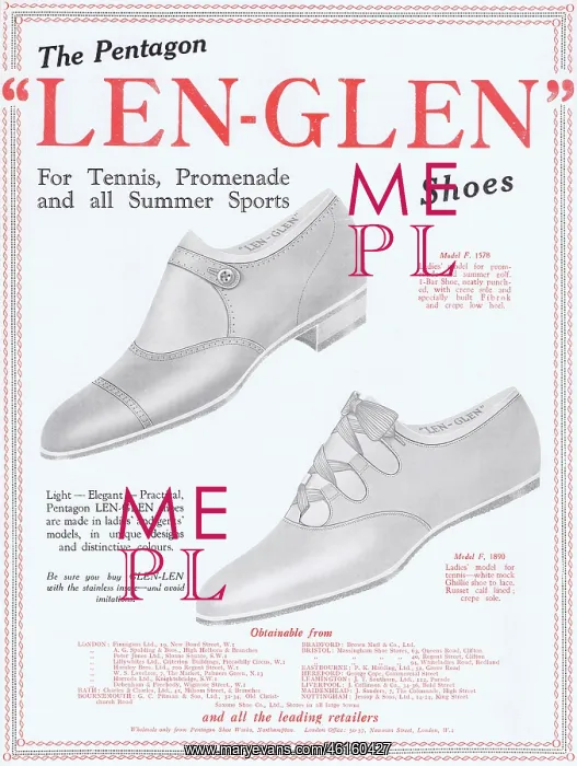  : Len-Glen shoes advert, 1927