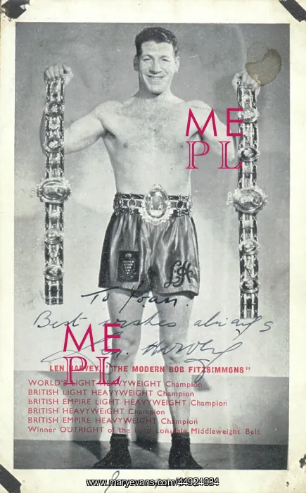 : Len Harvey, boxer : Len Harvey, boxer