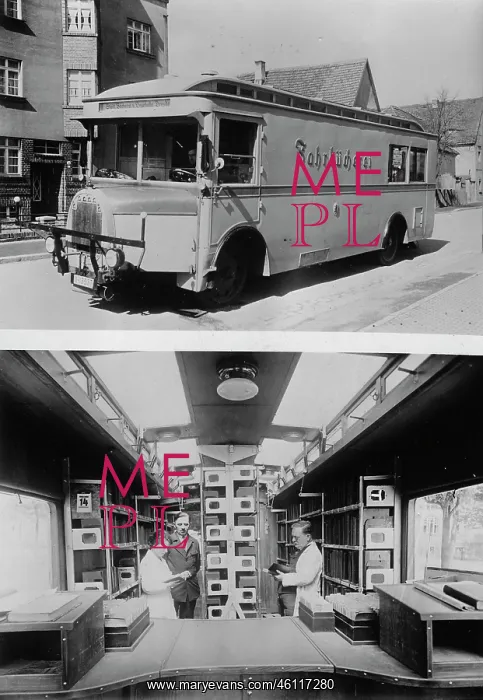 : The lending library on wheels. The : The lending library on wheels. The