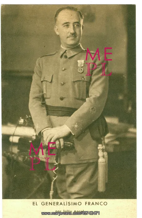 : Full length portrait General Franco in uniform : Full length portrait General Franco in uniform