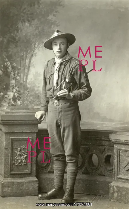  : Full length portrait of a scout in uniform