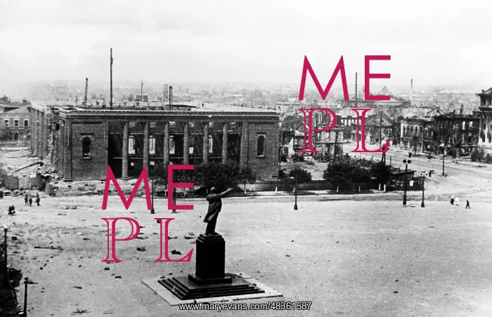 : The Lenin Square in Voronezh, July 1942 : The Lenin Square in Voronezh, July 1942