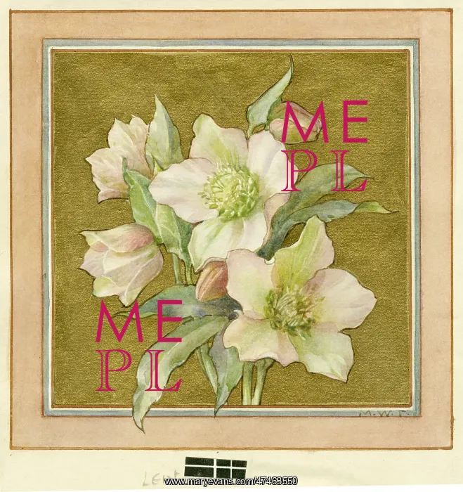  : Lent Roses on a gold background