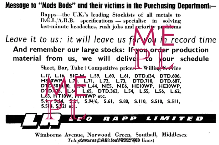 : Leo Rapp - Metals For The Aircraft Industry : Leo Rapp - Metals For The Aircraft Industry