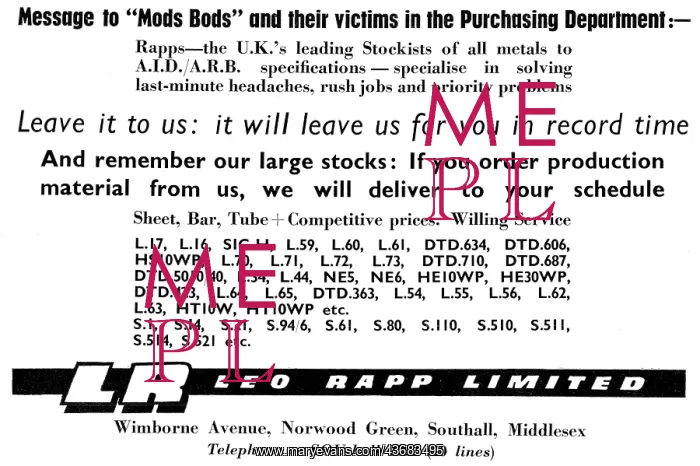 : Leo Rapp - Metals For The Aircraft Industry : Leo Rapp - Metals For The Aircraft Industry