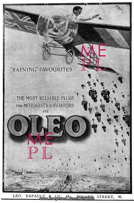 : Leo Ripault - Oleo Sparking Plugs 1915 : Leo Ripault - Oleo Sparking Plugs 1915