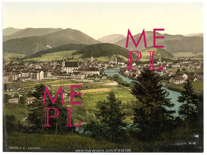 : Leoben, general view, Styria, Austro-Hungary : Leoben, general view, Styria, Austro-Hungary