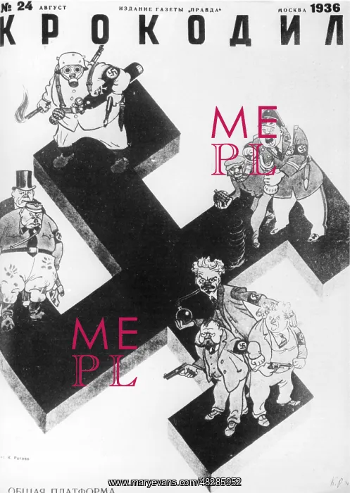 : Leon Trotsky - below with bomb as Nazi conspirator, 1936 : Leon Trotsky - below with bomb as Nazi conspirator, 1936