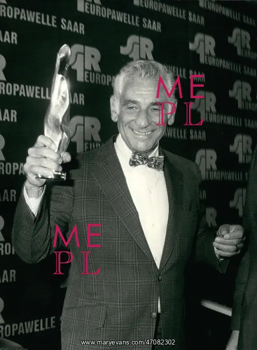 : Leonard Bernstein, American composer and conductor, Paris : Leonard Bernstein, American composer and conductor, Paris