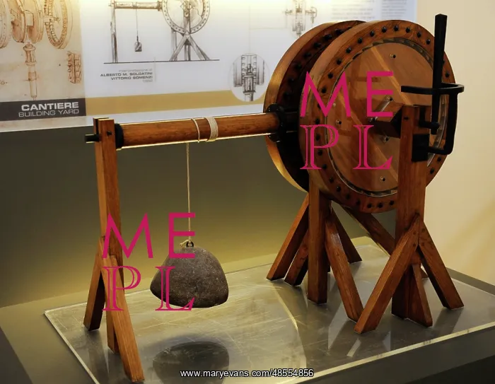 : Leonardesque model. Work machines. Winch. Codex Atlanticus : Leonardesque model. Work machines. Winch. Codex Atlanticus