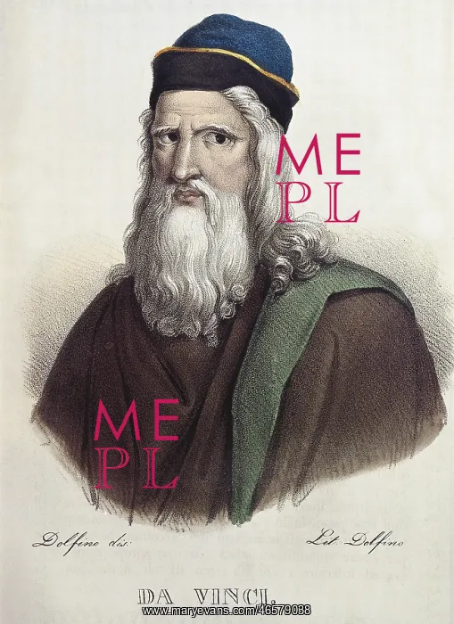  : LEONARDO DA VINCI (1452-1519). Engraving