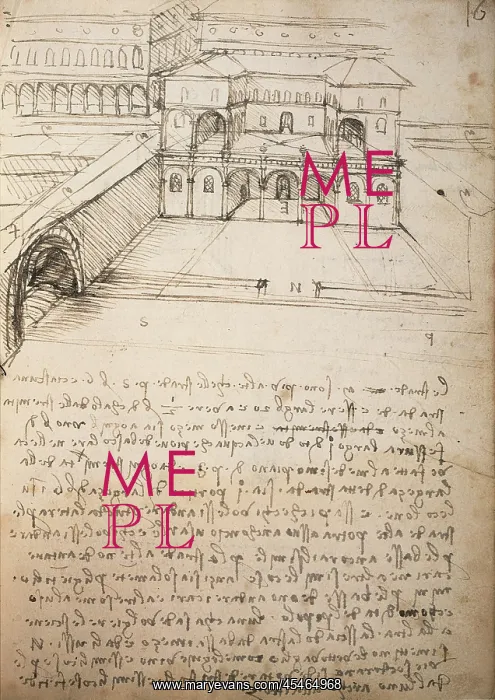 : Leonardo da Vinci drawing, Chateau du Clos Luce, Amboise : Leonardo da Vinci drawing, Chateau du Clos Luce, Amboise