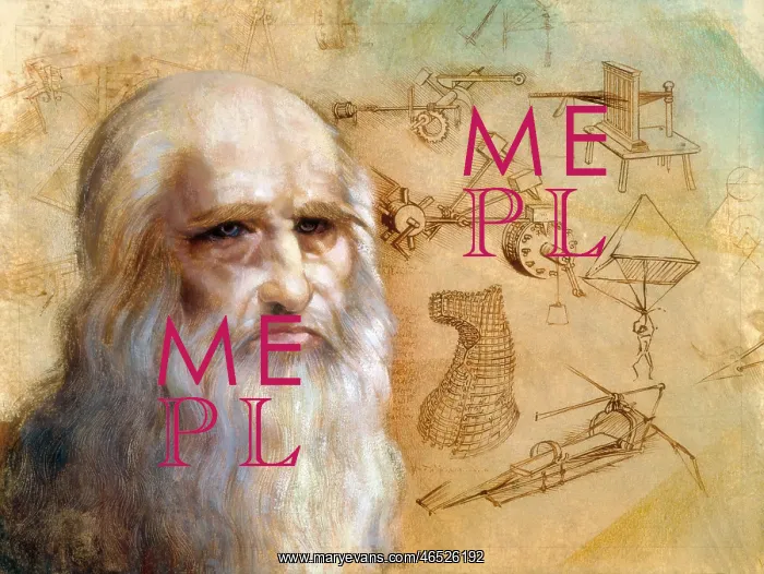  : Leonardo da Vinci with inventions