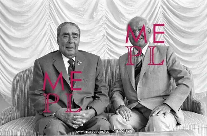 : Leonid Brezhnev and Gustav Husak, 1982 : Leonid Brezhnev and Gustav Husak, 1982