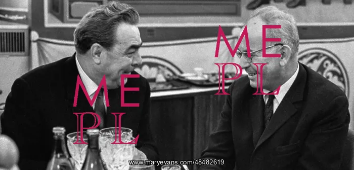 : Leonid Brezhnev and Gustav Husak : Leonid Brezhnev and Gustav Husak