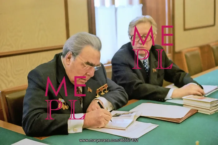 : Leonid Brezhnev and Leonid Zamyatin, 1979 : Leonid Brezhnev and Leonid Zamyatin, 1979