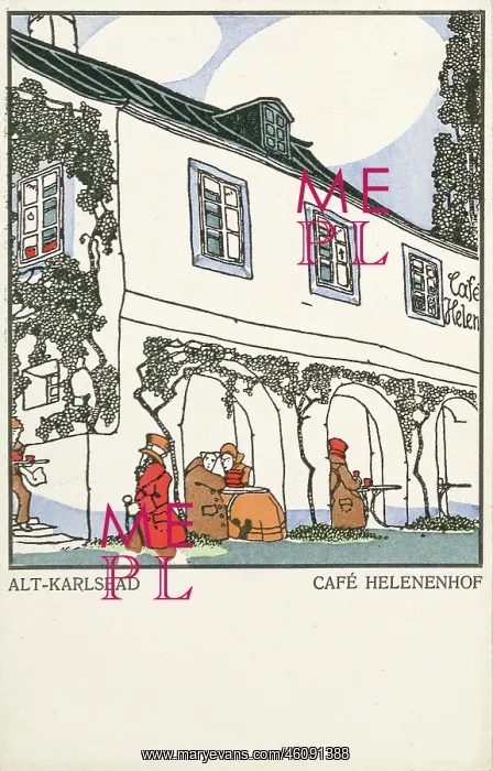 : Leopold Drexler. Old Karlsbad. Cafe : Leopold Drexler. Old Karlsbad. Cafe