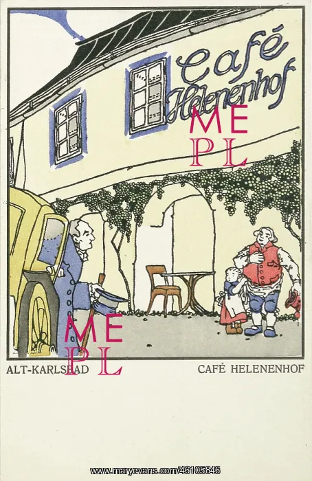 : Leopold Drexler. Old Karlsbad. Cafe : Leopold Drexler. Old Karlsbad. Cafe