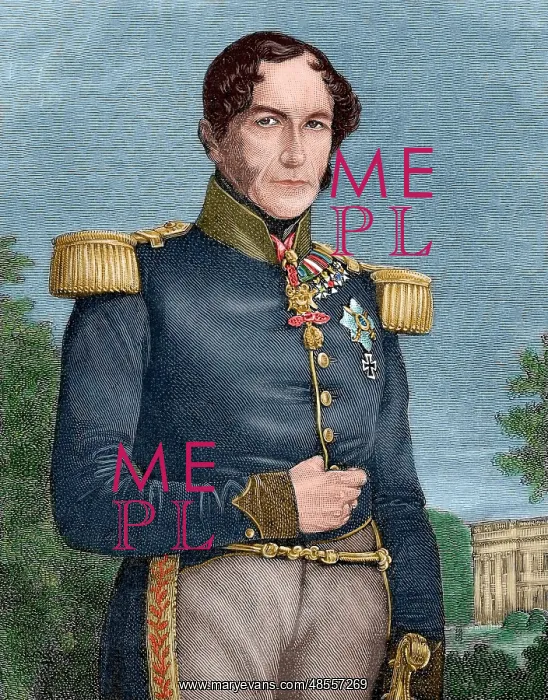 : Leopold I (1790-1865). Engraving. Colored : Leopold I (1790-1865). Engraving. Colored