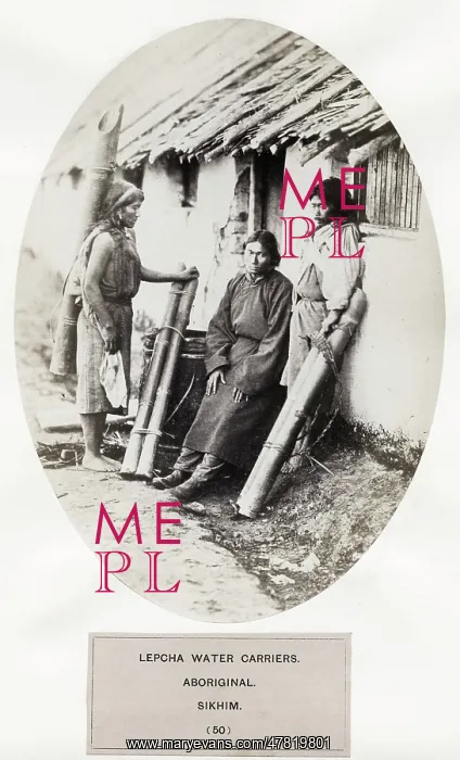 : Lepcha water carriers, Aboriginal, Sikhim : Lepcha water carriers, Aboriginal, Sikhim