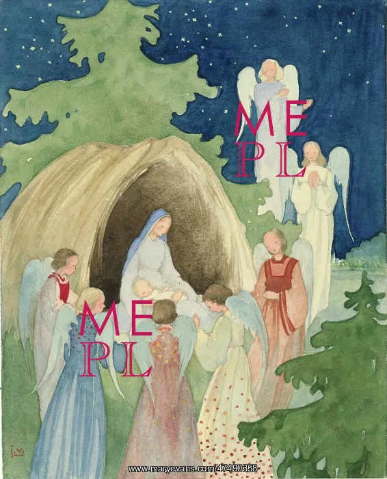  : Les Anges ' Virgin Mary and child with Angels