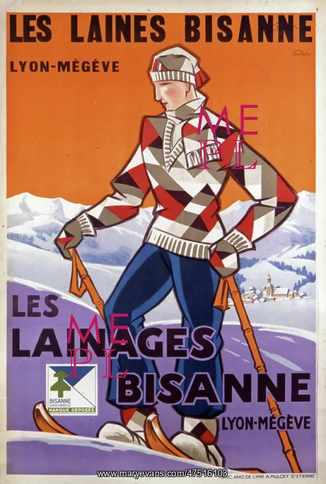 : Les Laines Bisanne wool company poster : Les Laines Bisanne wool company poster