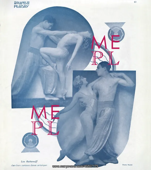 : Les Rabanoff in two poses in Paris Plaisirs : Les Rabanoff in two poses in Paris Plaisirs
