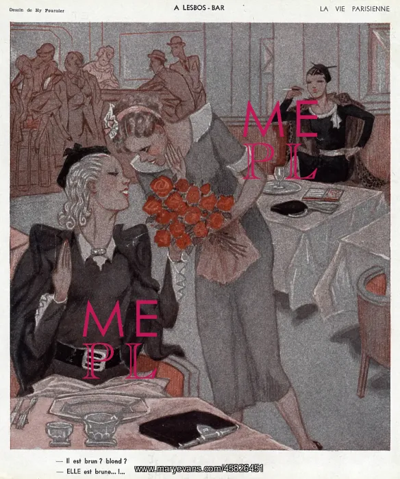 : LESBIAN BAR / FLOWERS 1935 : LESBIAN BAR / FLOWERS 1935