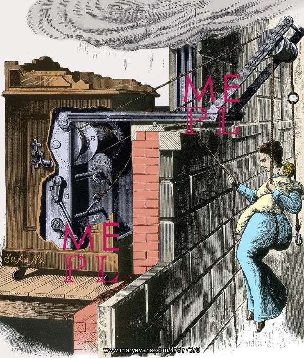 : Lescale's Automatic Fire Escape, 1878 : Lescale's Automatic Fire Escape, 1878