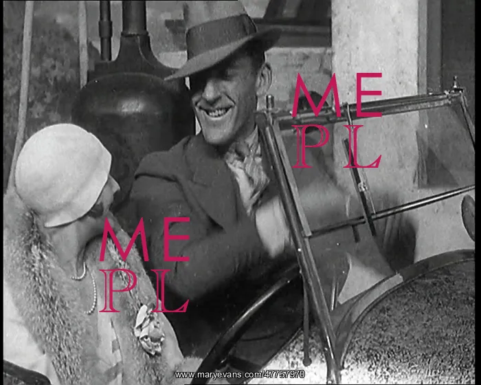 : Leslie Henson Climbing Into a Car And Getting : Leslie Henson Climbing Into a Car And Getting