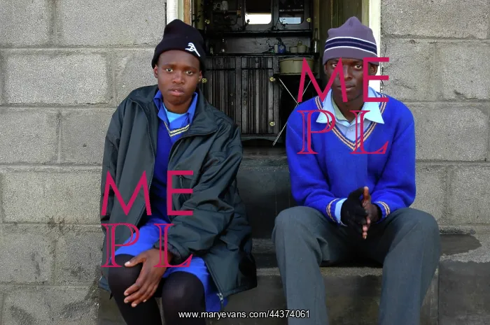 : Lesotho, Thaba Tseka 2004, Brother and sister orphaned : Lesotho, Thaba Tseka 2004, Brother and sister orphaned
