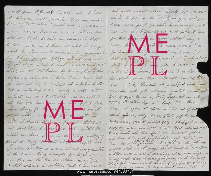 : Letter addressed to Maria Reynolds : Letter addressed to Maria Reynolds