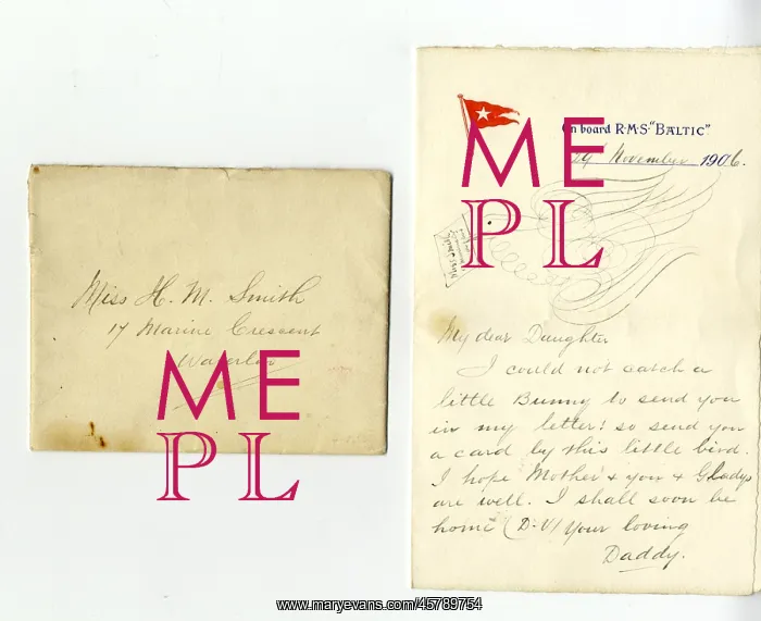  : Letter from Captain Edward Smith to his daughter