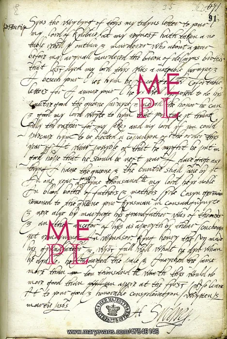  : Letter from Henry Sydney