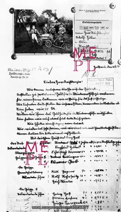 : Letter to Hitler on the WHW, 1933 : Letter to Hitler on the WHW, 1933