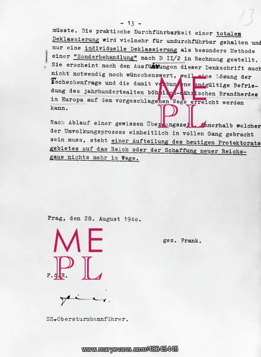 : Letter from Karl Hermann Frank, 1940 : Letter from Karl Hermann Frank, 1940