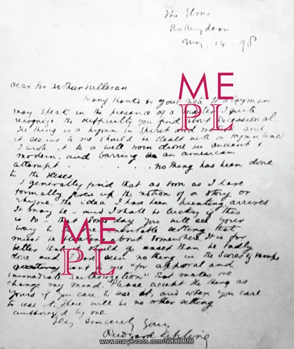  : Letter from Lord Tennyson to Arthur Sullivan