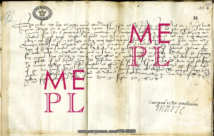  : Letter from Mary, Queen of Scots