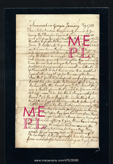  : Letter to Mrs Reynolds