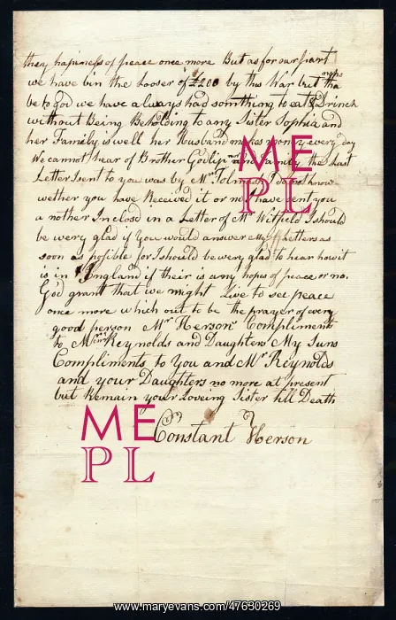 : Letter to Mrs Reynolds : Letter to Mrs Reynolds