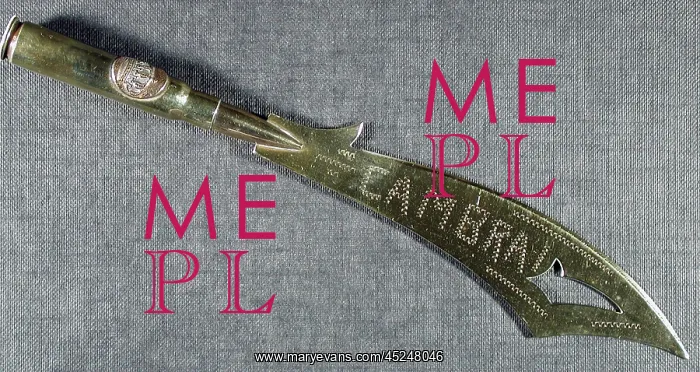 : Letter opener Engraved Cambrai : Letter opener Engraved Cambrai