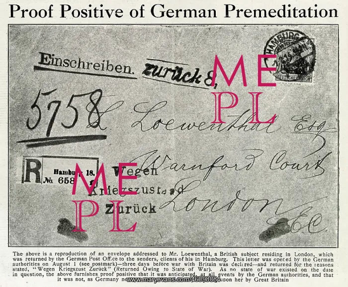 : Letter returned to sender, WW1 : Letter returned to sender, WW1